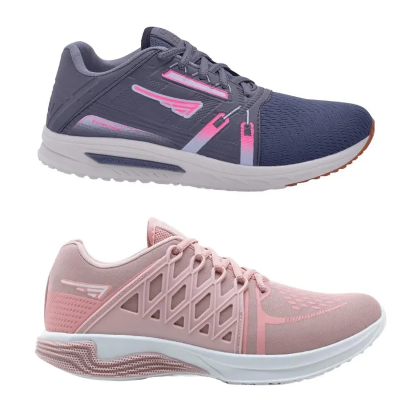 Kit 2 Pares Tênis Esportivo Feminino FXB Academia Conforto