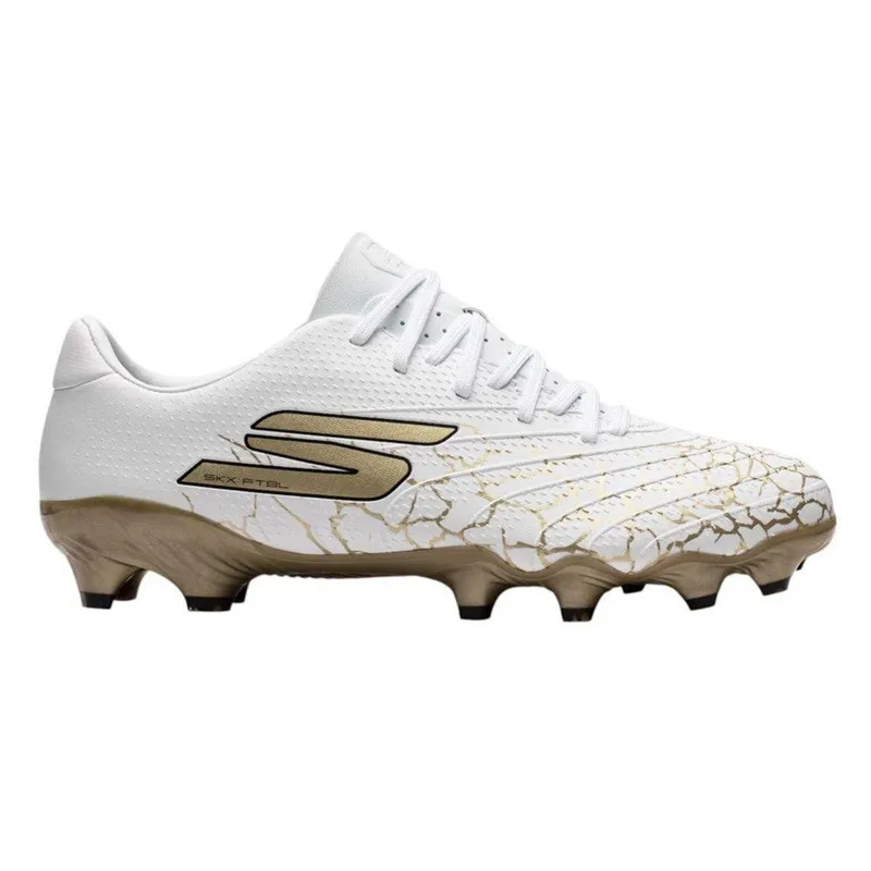 Chuteira Campo Skechers SKX 1.5 Gold FG - Branco 40