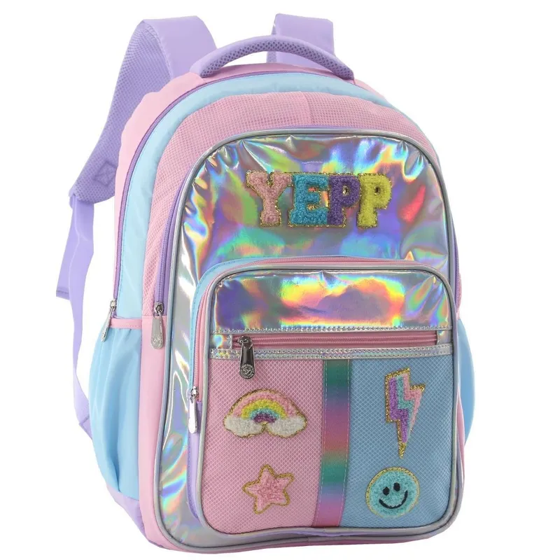 Mochila Feminina Juvenil Holográfica YEPP