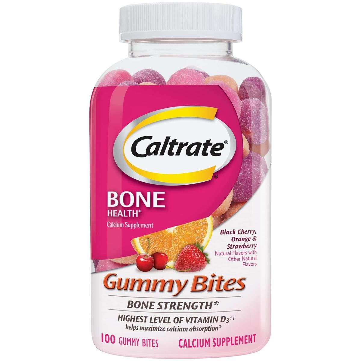 Suplemento de cálcio Caltrate Gummy Bites 500 mg com vitamina D