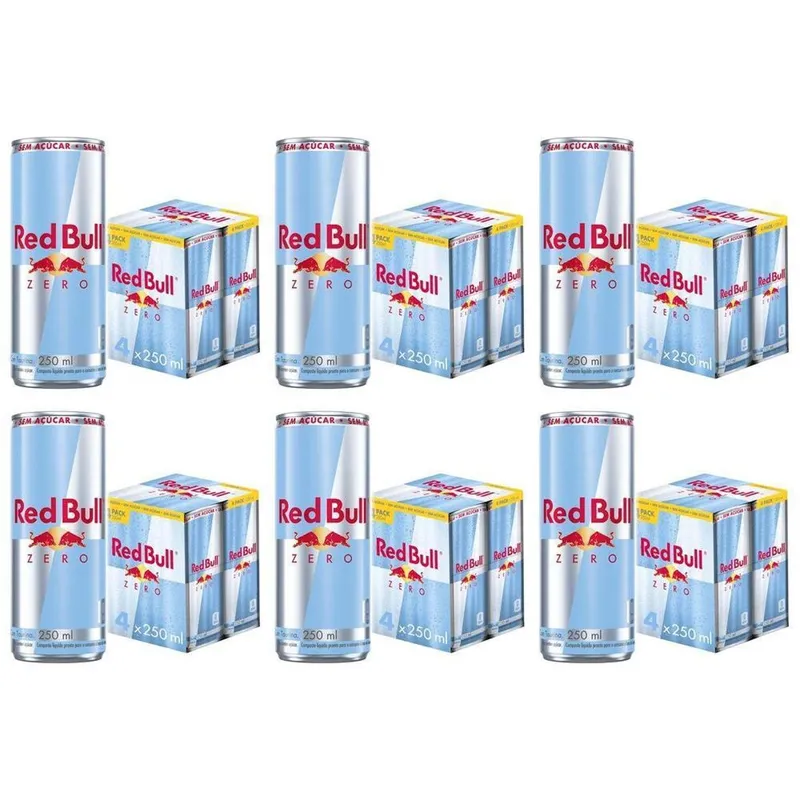 Bebida Energética Red Bull Zero 250ml 24 Unidades