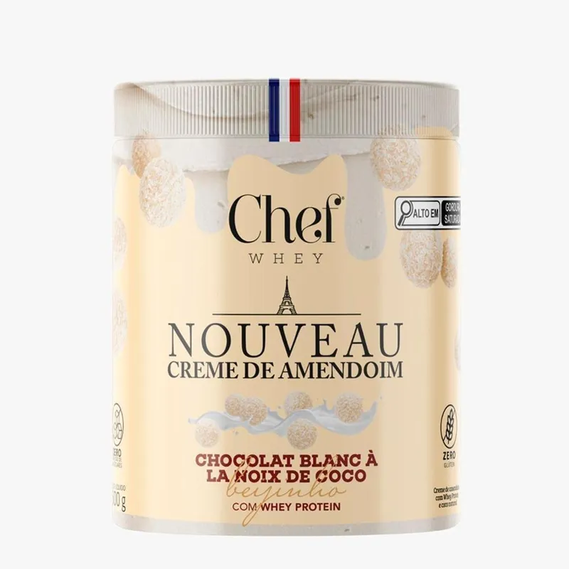 Pasta de Amendoim Com Proteína Whey Protein 600g - Chef Whey
