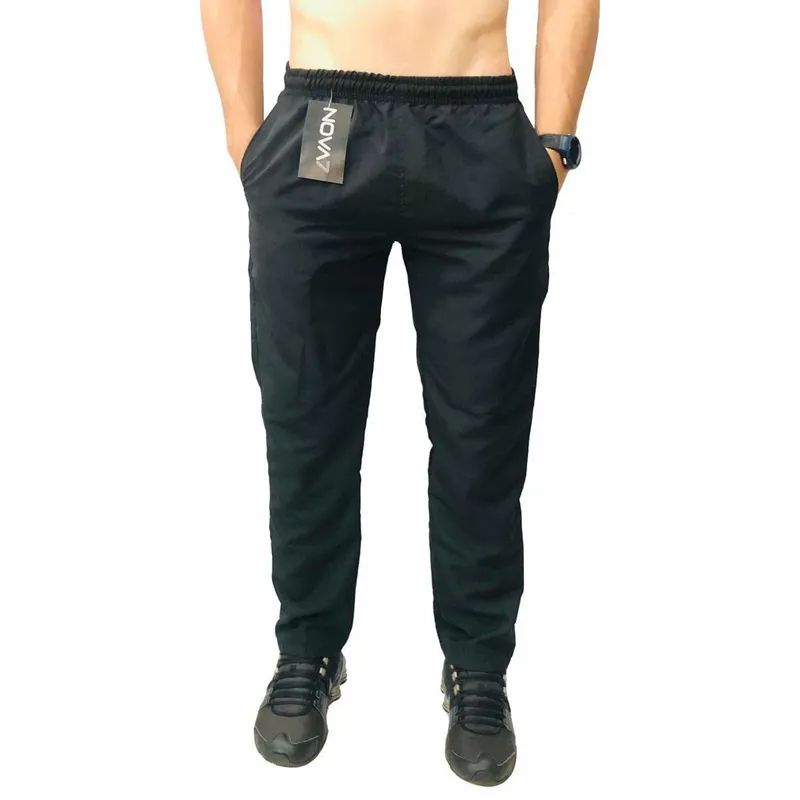 Calça Masculina Tactel Plus Size Tamanho Extra Grande Especial 3 Bolsos Elástico Cordão Academia