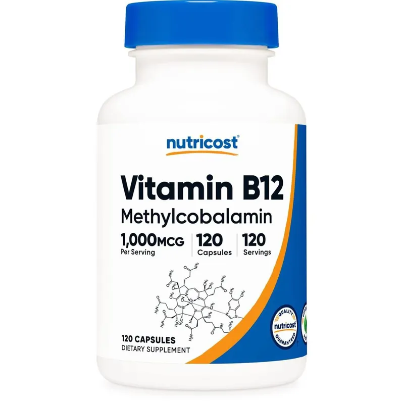 Suplemento Nutricost Vitamina B12 (Metilcobalamina) 1000Mcg
