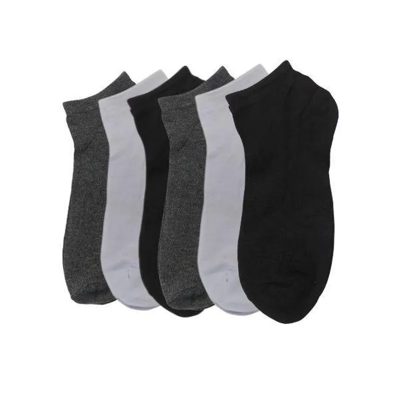 Kit 6 Pares de Meias Soquete Invisível Unissex - Branco