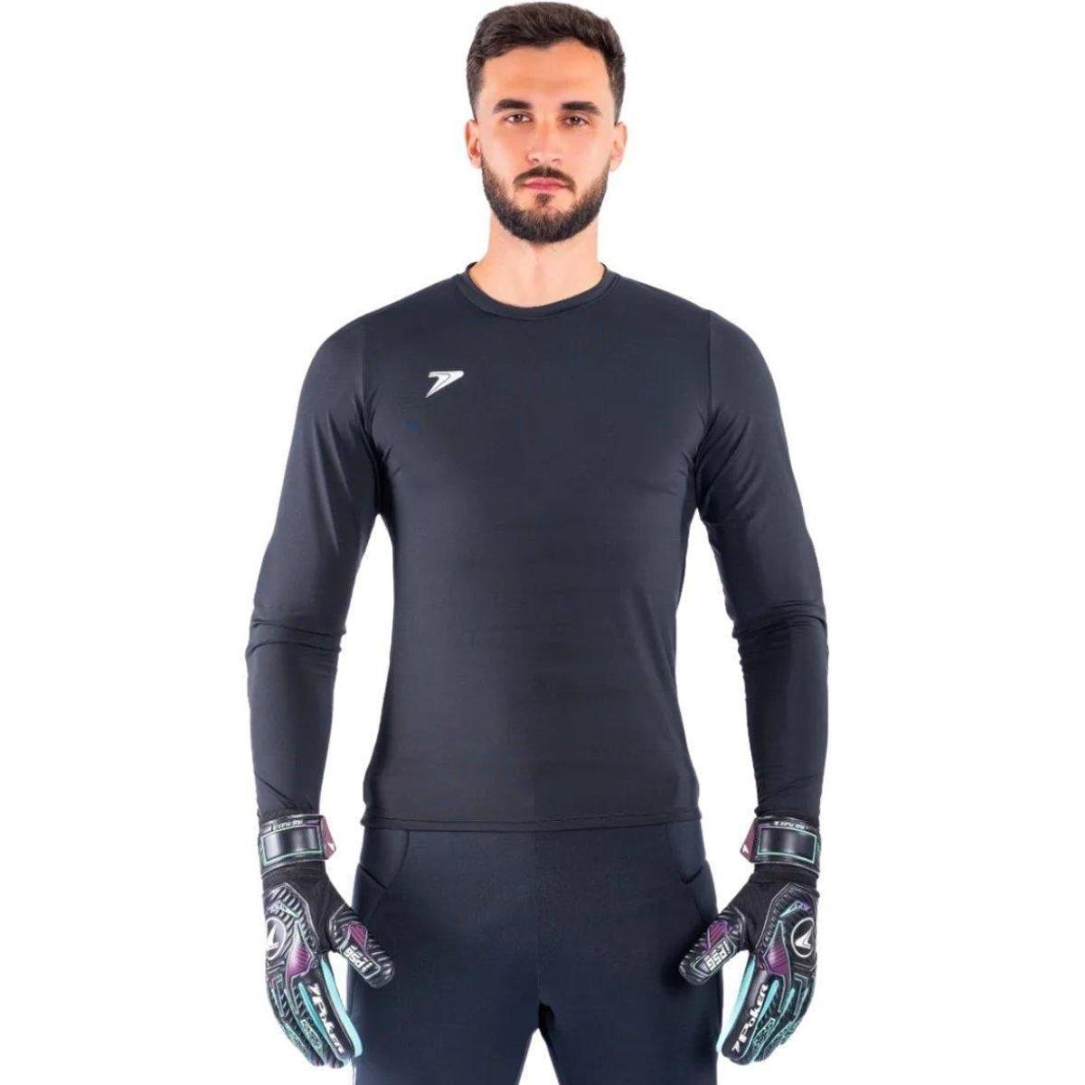 Camisa Poker Goleiro Térmica Skin com Espuma Block