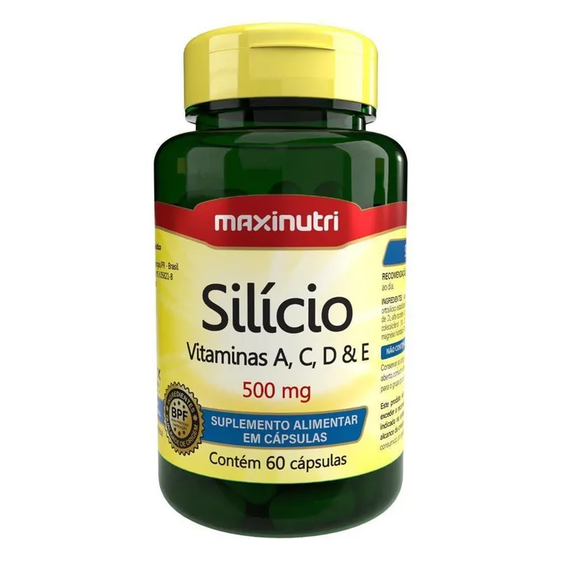 Silício + Vitaminas A-C-D-E 100mg 60 Cápsulas Maxinutri