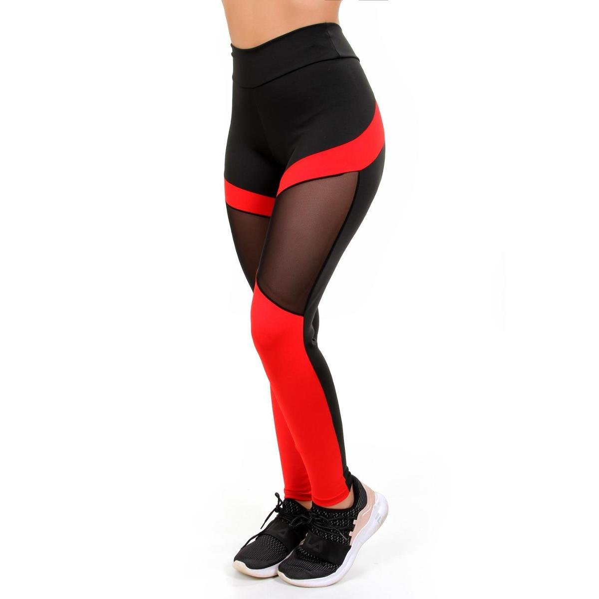 Calça Legging Detalhe em Tule Galvic
