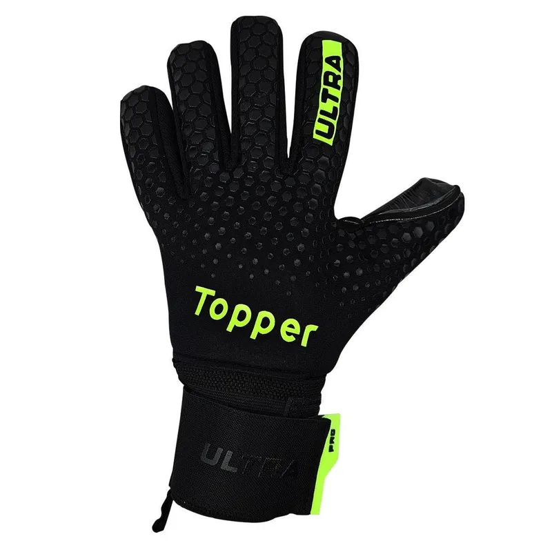 Luva De Goleiro Topper Ultra Preto Profissional Conforto