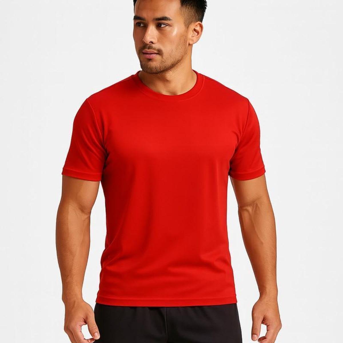 Camiseta Masculina Basica 100% Algodão Dia a Dia, Trabalho, Treino, Academia, Corrida