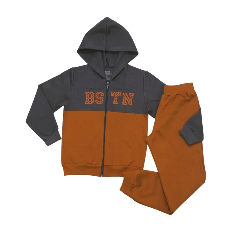 Agasalho Infantil Blusão Estampado e Calça 4392 - Bicho Bagunça