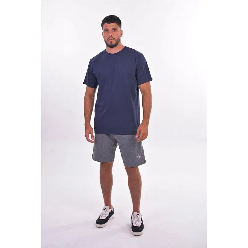 CAMISETA BÁSICA ROUND AZUL MARINHO