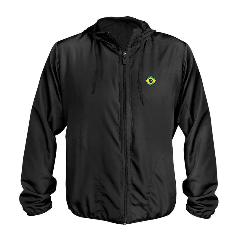 Jaqueta Corta Vento Brasil Light Masculino WSS Plus Size Preto
