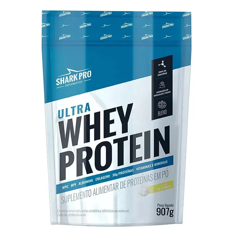 Ultra Whey Protein - 907g Refil Leite - Shark Pro