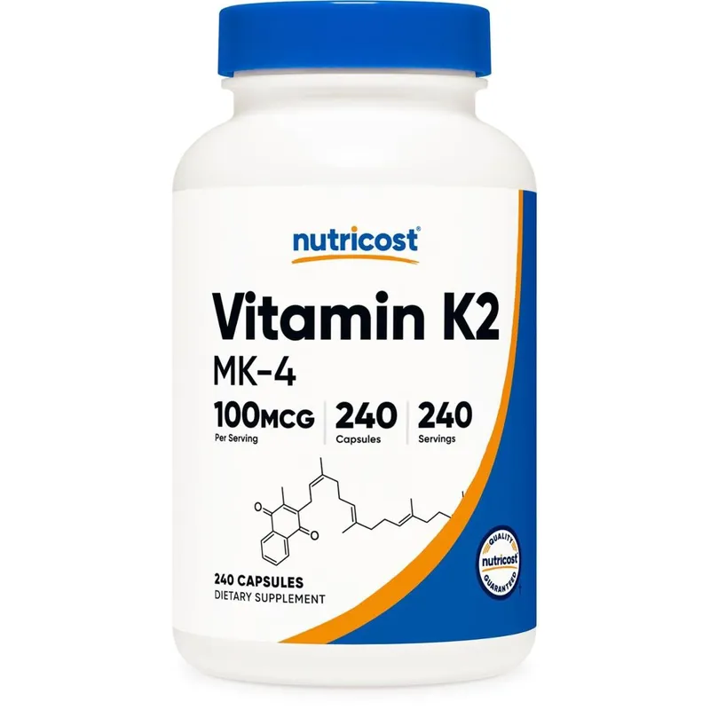 Suplemento Nutricost Vitamina K2 (MK4) 240 cápsulas 100mcg