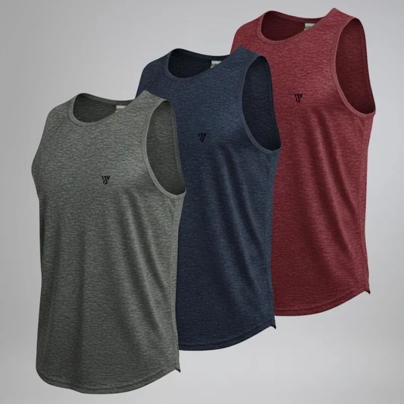 Kit 3 Camisetas Masculinas Regata Dry Passeio e Treino