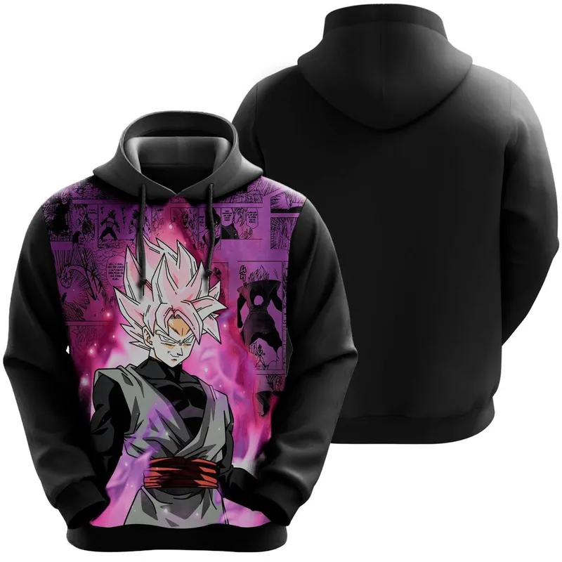 Blusa De Moletom Dragon Ball Goku Super Saiyajin Rose Anime Desenho