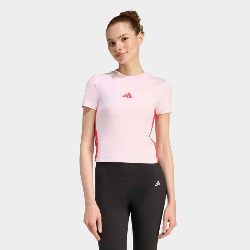 Camiseta Adidas Slim 3 Stripes Feminina