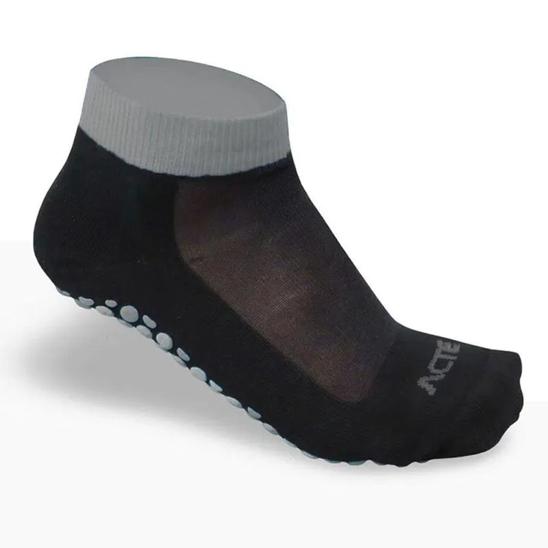 MEIA PILATES F10-PC - PRETO/CINZA 39/43