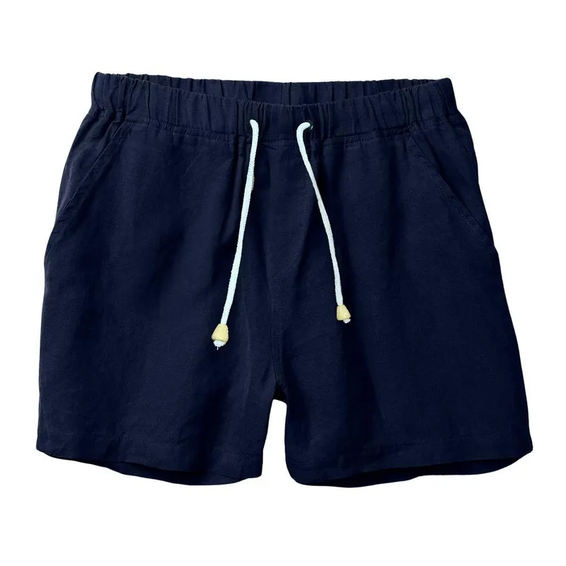 Bermuda Masculina de Linho com Cordão Casual Conforto Praia e Dia a Dia