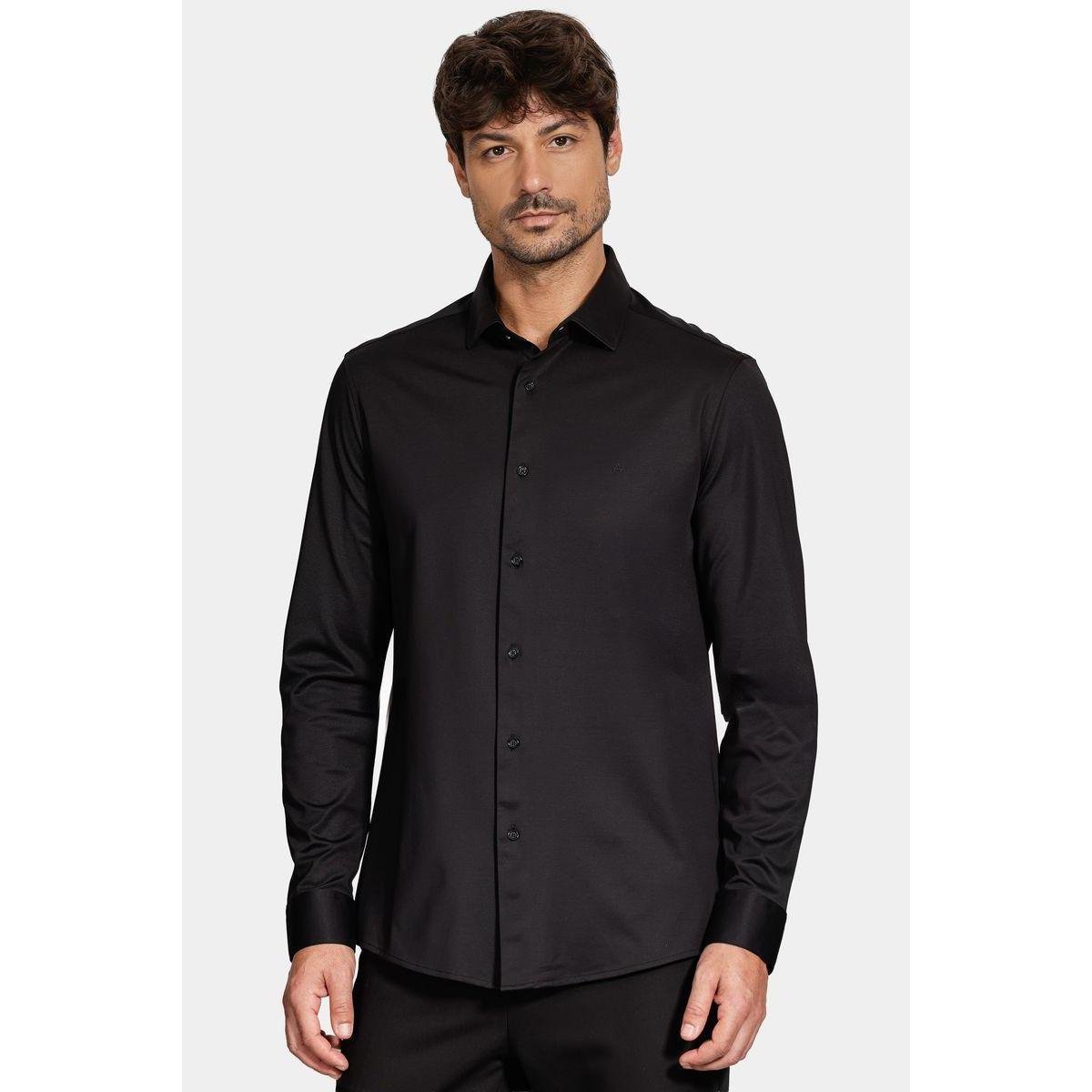 Camisa Aramis Slim Mercerizado Duplo Fio 70 Preto