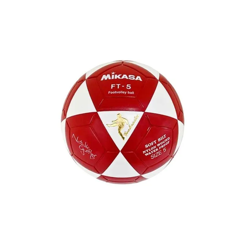 BOLA FUTVOLEI COURO SINT NATALIA GUITLER FT-5 - VERMELHO/BRANCO 5