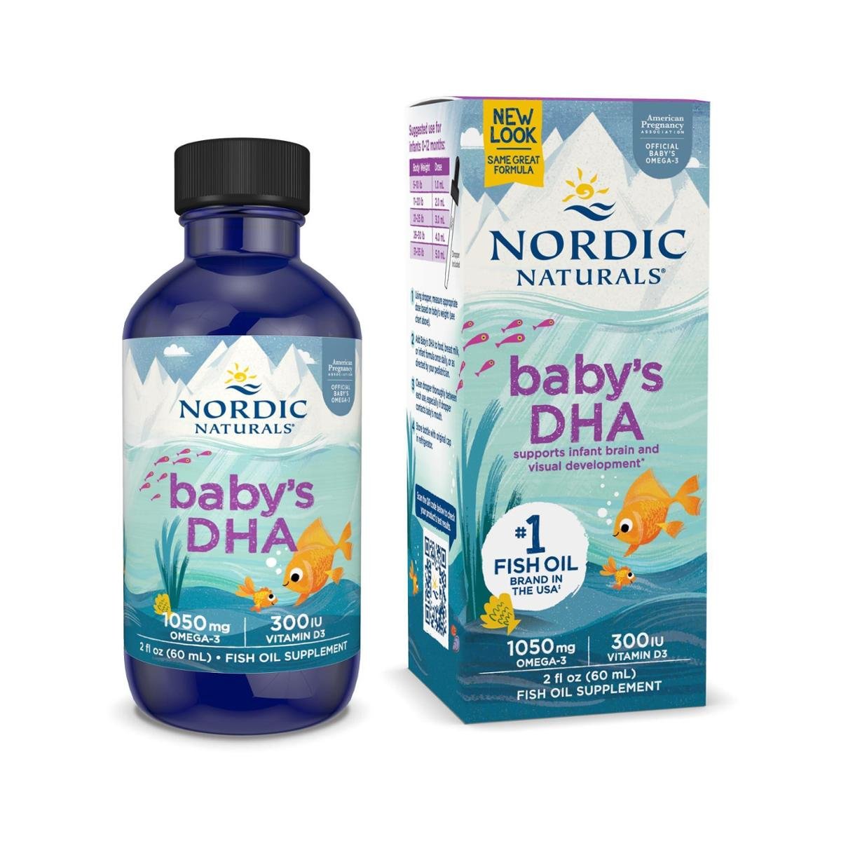 Suplemento Nordic Naturals DHA para bebês 1050 mg 60 ml