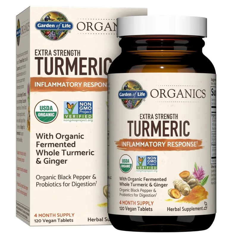 Suplemento Garden of Life Turmeric 120 comprimidos