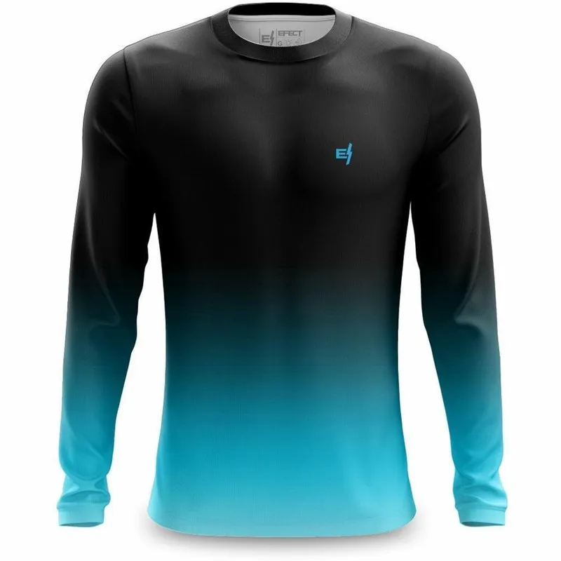 Camiseta Masculina Manga Longa Proteção UV Térmica Caminhada