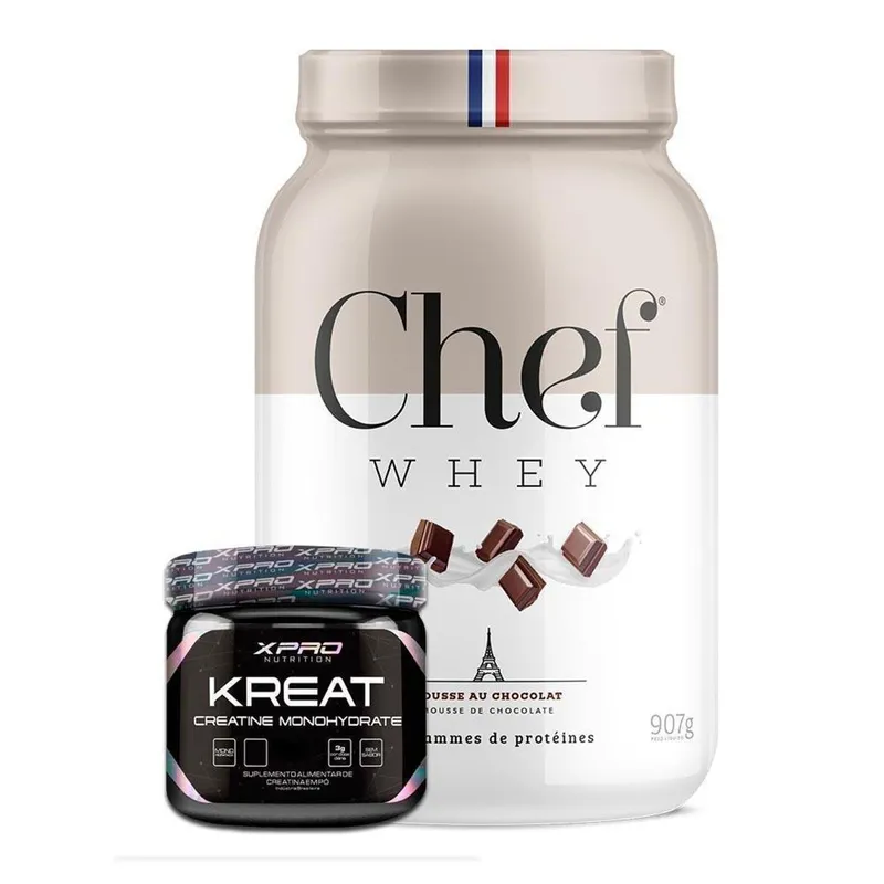 Kit Whey Protein 907g Chef Whey + Kreat Monohidratada 300g - XPro Nutrition
