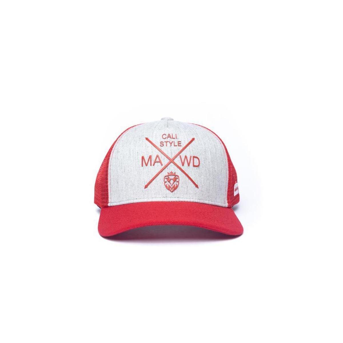 Boné MW Trucker Mescla com Vermelho