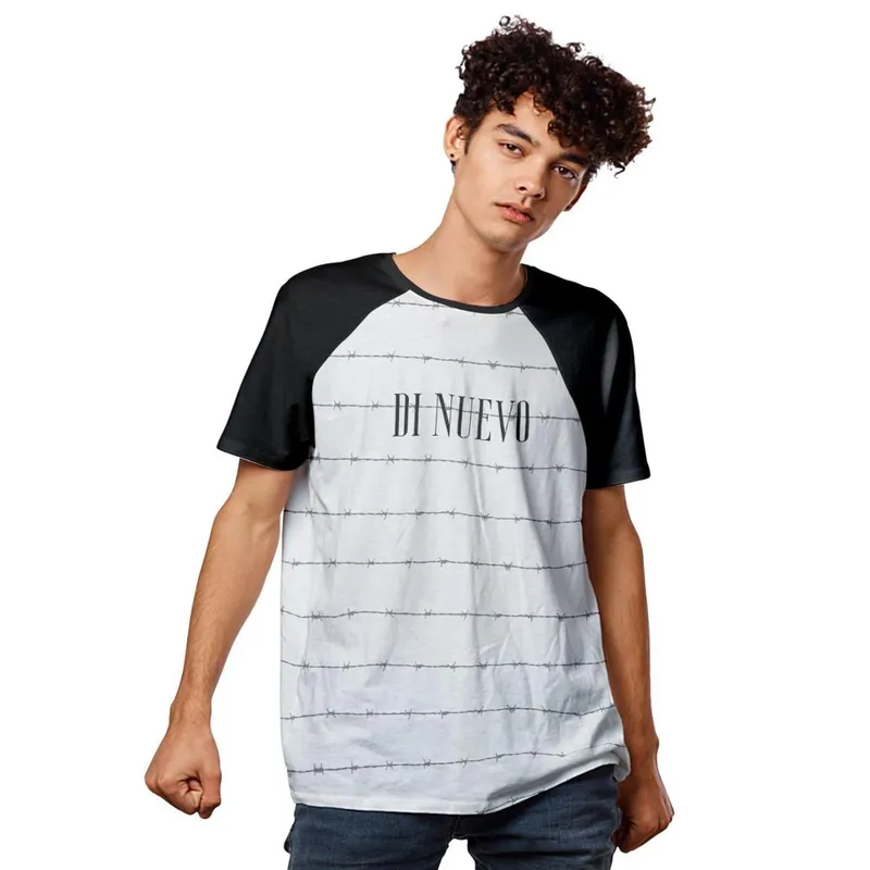 Camiseta Cerca Arame Farpado Raglan Di Nuevo