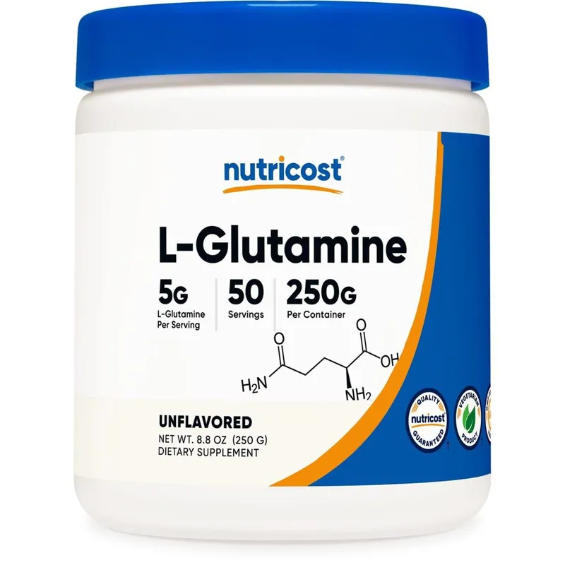Suplemento Nutricost L-Glutamina em Pó 500g (ponche de frutas)