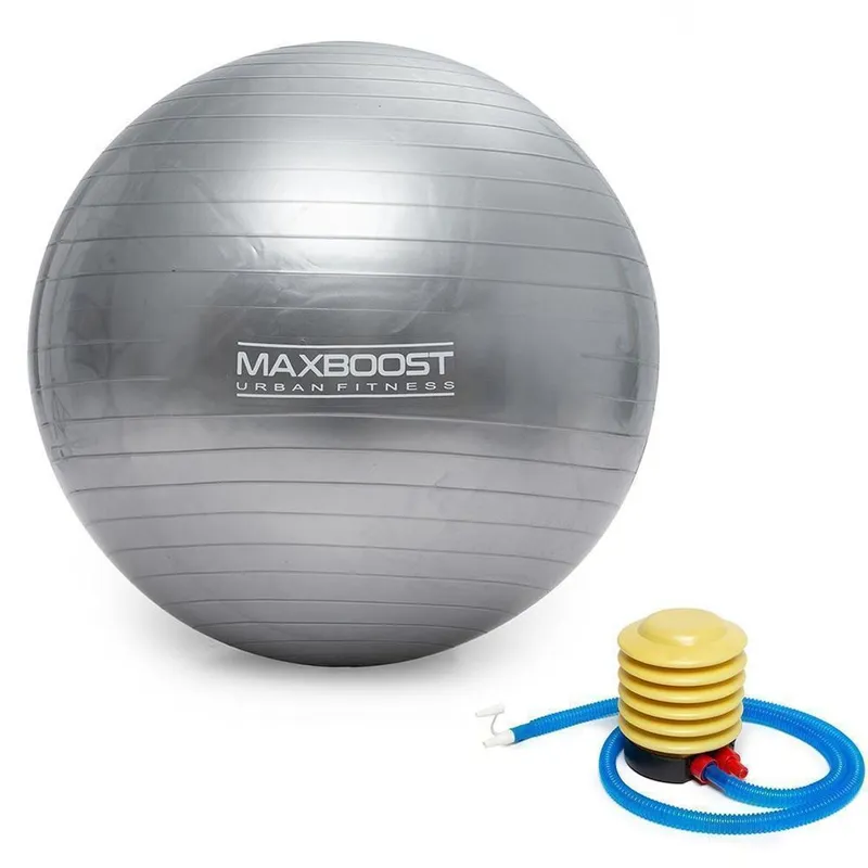 Kit Bola de Pilates 75cm Suiça Yoga Ginástica Anti Estouro + Bomba para encher