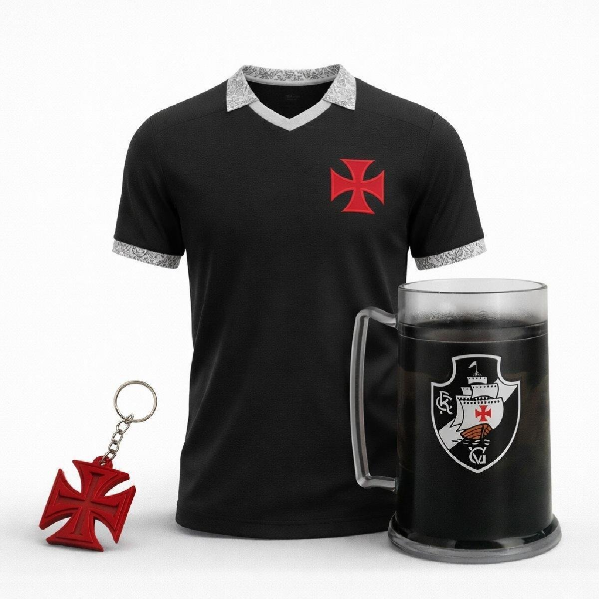 Kit Vasco Da Gama Camisa Eterno + Caneca + Chaveiro Borracha - Masculino