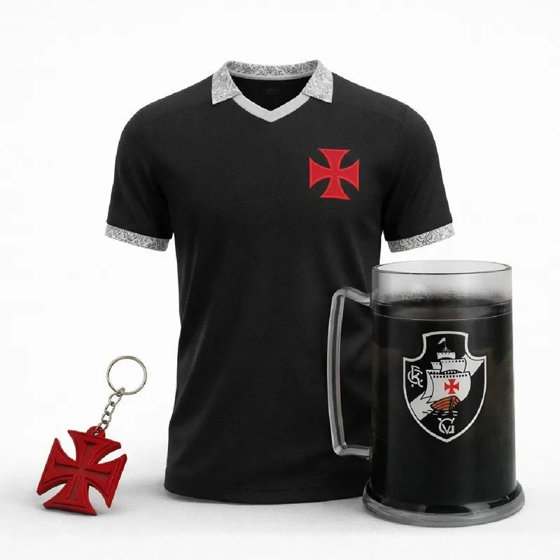 Kit Vasco Da Gama Camisa Eterno + Caneca + Chaveiro Borracha - Masculino