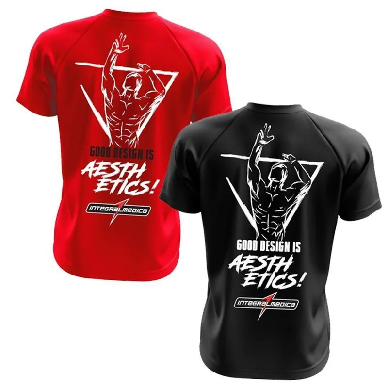 Kit 2x Camiseta Vermelha + Preta - Zyzz - IntegralMédica Esportiva Academia