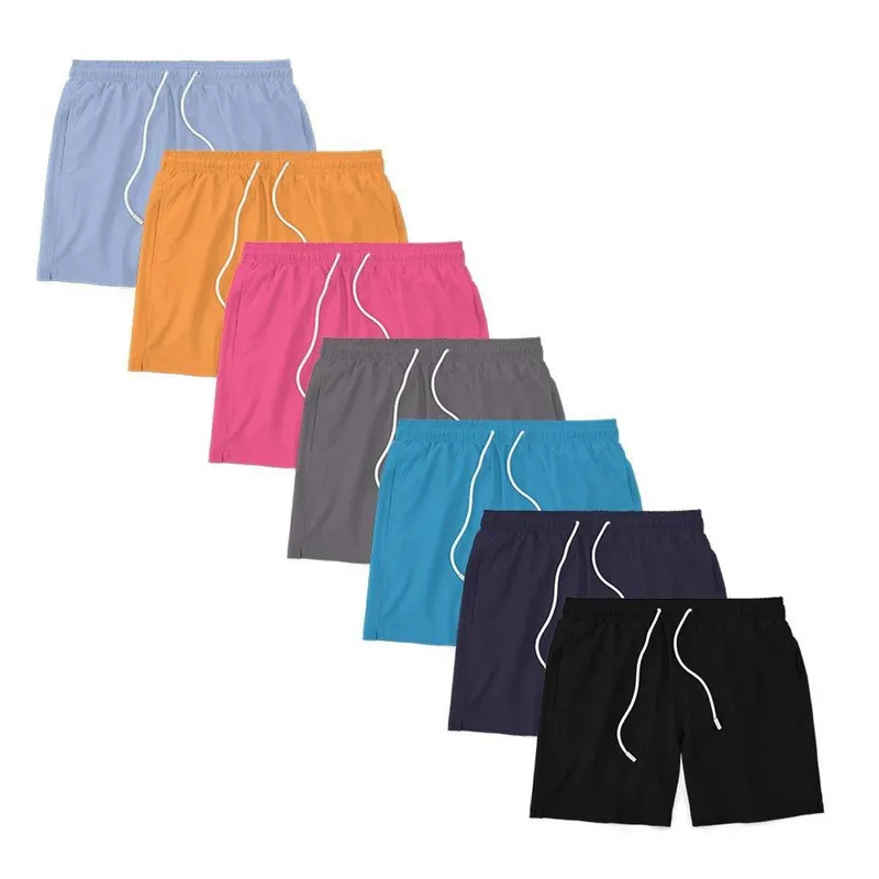 Kit 7 Shorts Masculino Liso Básico Bermuda Tactel Água Praia Treino Academia Corrida