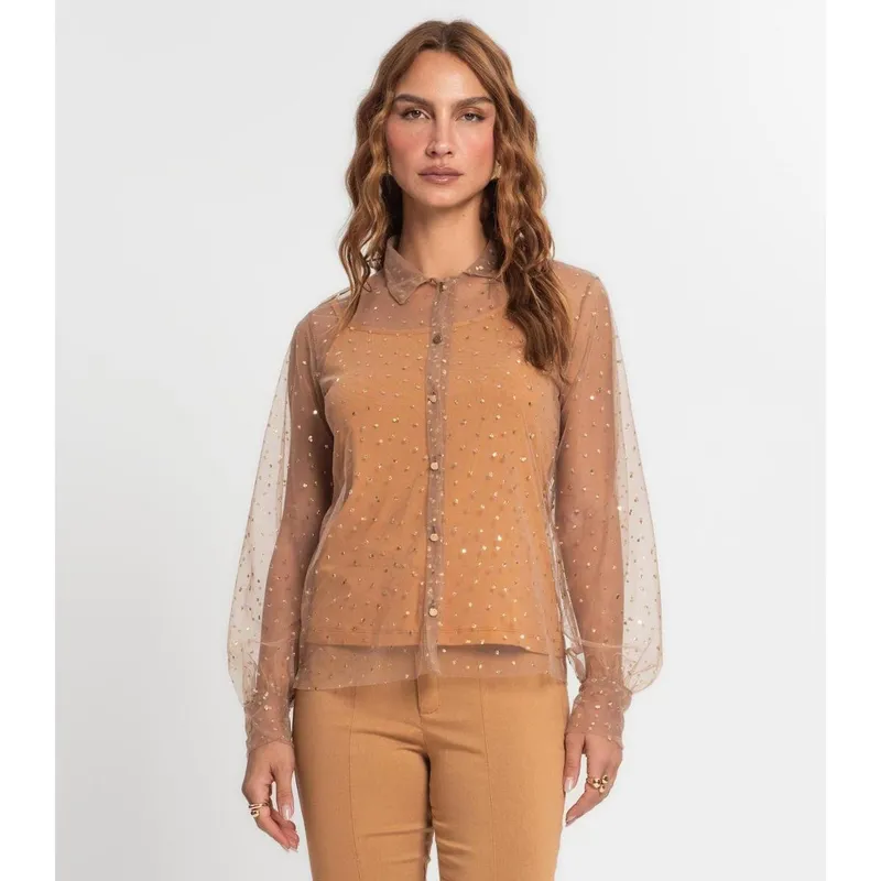 Camisa Endless Manga Longa Com Blusa De Alça Feminina