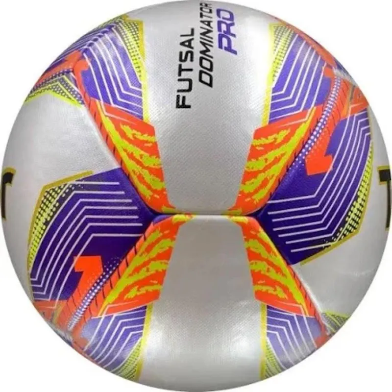 Bola De Futsal Topper Dominator Pro - Branco/Amarelo/Roxo