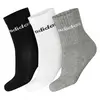 Meia Adidas Infantil Linear Pack com 3 Pares - Branco Preto e Cinza