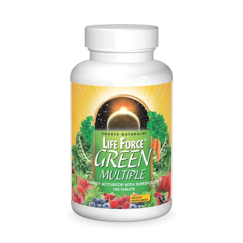 Suplemento Source Naturals Life Force Green Multiple 180 comprimidos