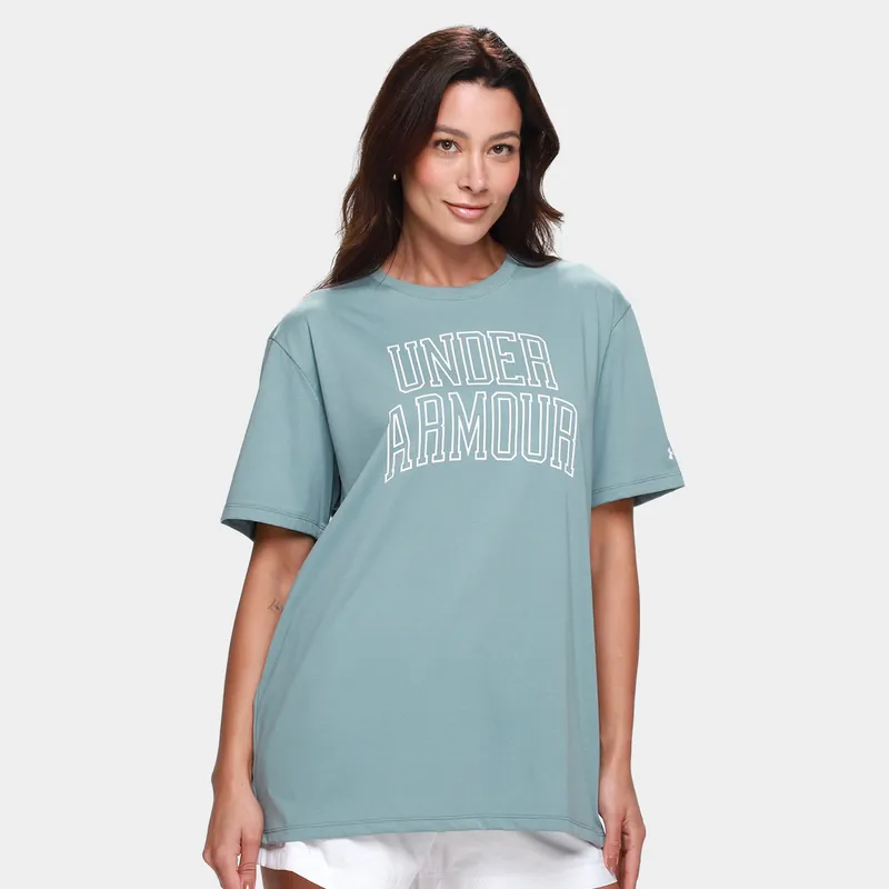 Camiseta Under Armour MC Rival OS Camp Feminina