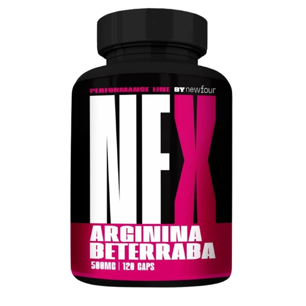 Arginina + Beterraba 500mg 120 caps New Four