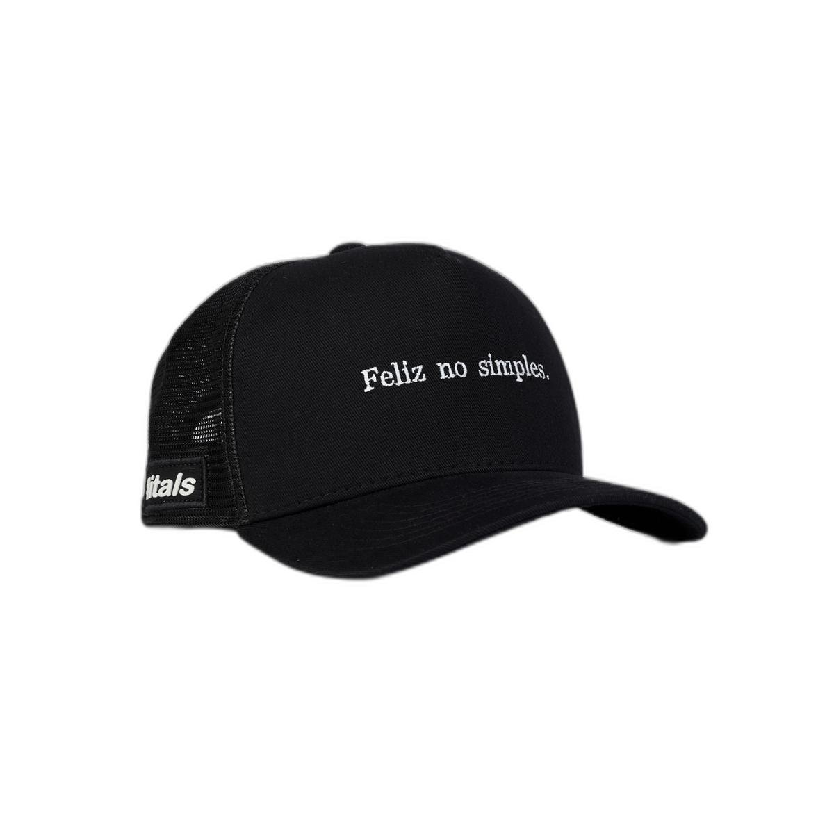 Boné Feliz no Simples Preto