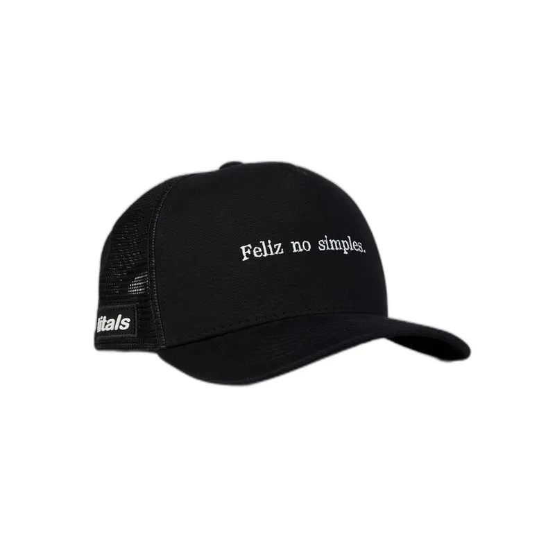 Boné Feliz no Simples Preto