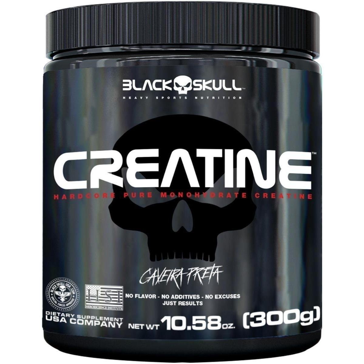 Creatina Monohidratada 100% Pura (300g) Black Skull