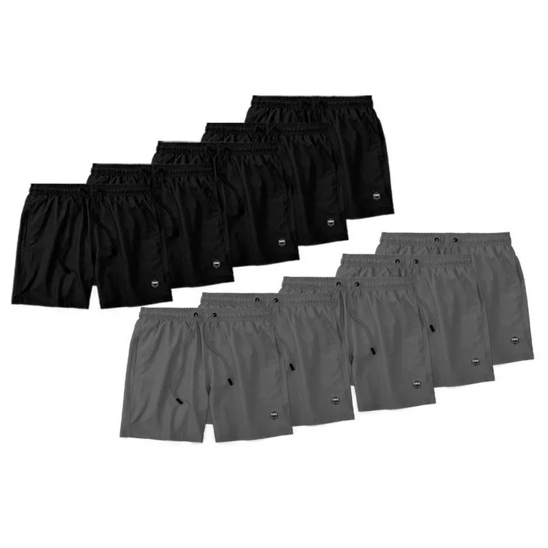 Kit 10 Shorts Bermuda Life Masculino Casual Básico Mauricinho Tactel