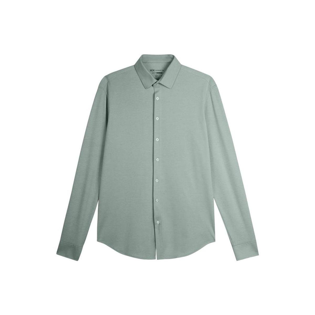 Camisa Slim Fit Hangar 33 Malha Tech Skin Verde Claro Tam. P