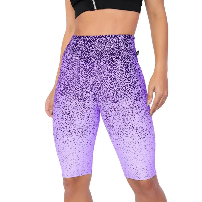 Bermuda Fitness Jacquard Degradê Em Poliamida Cós Bem Alto WOLFOX